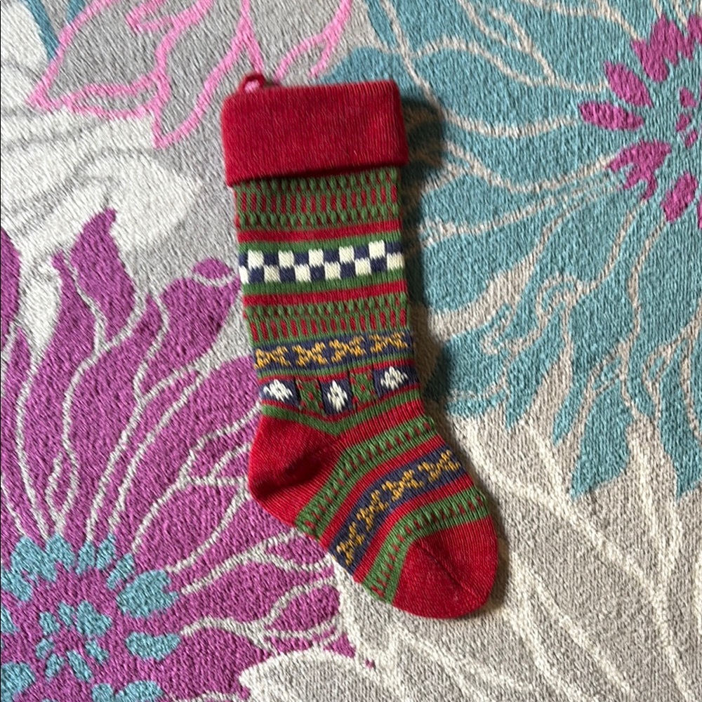 Knit Fair Isle Christmas Stocking